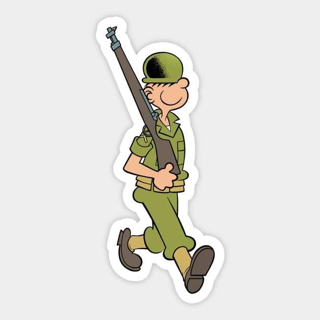 Marching at Camp Swampy Sticker by DCMiller01